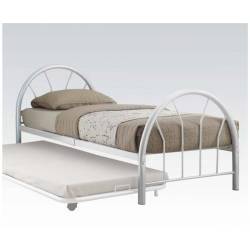 Silhouette White Metal Twin Bed ( L 79 X W 39 X H 33 )